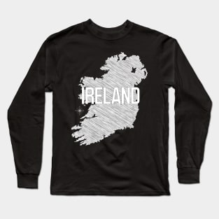 Country Wall Decor Ireland Black and White Art Canvas Poster Prints Modern Style Painting Picture for Living Room Cafe Decor World Map Long Sleeve T-Shirt